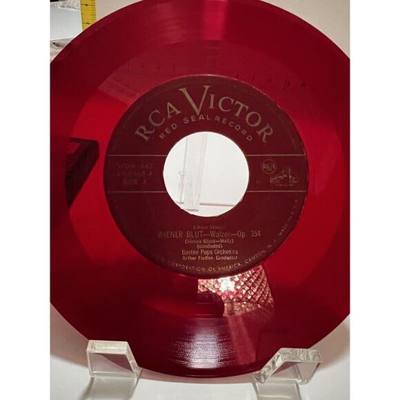 Red Vinyl Set Strauss Waltzes Boston Pops Orchestra Box Set of 4 RCA Victor 1949 - Picture 13 of 16